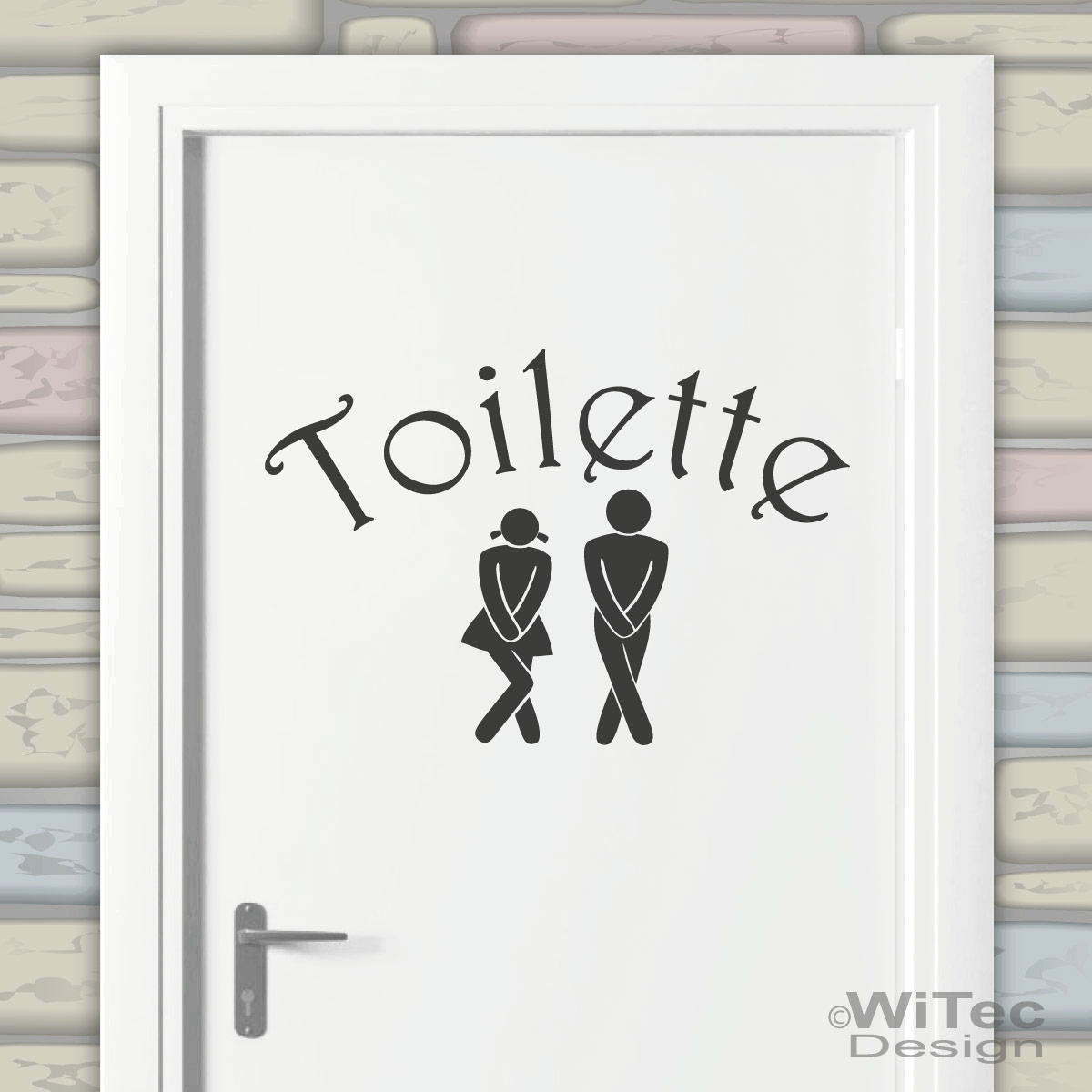 Türaufkleber Toilette Tür Aufkleber Wc Badezimmer 8360