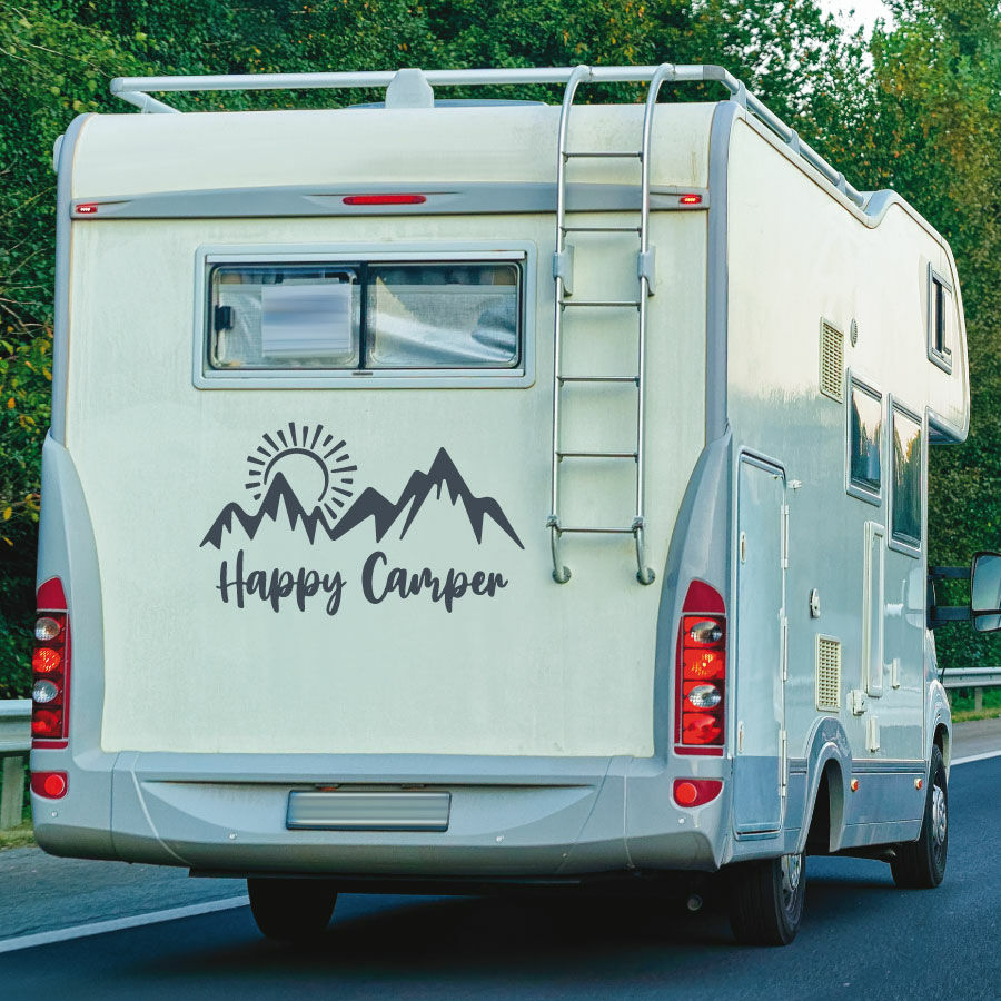 Happy Camper Autoaufkleber Aufkleber Auto Wohnmobil Aufkleber